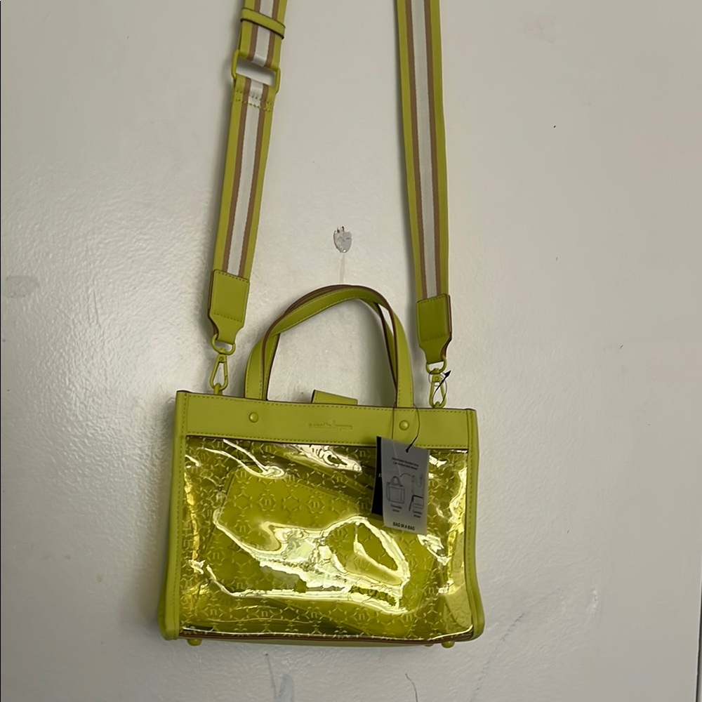 Transparent Yellow Designer Tote Bag
